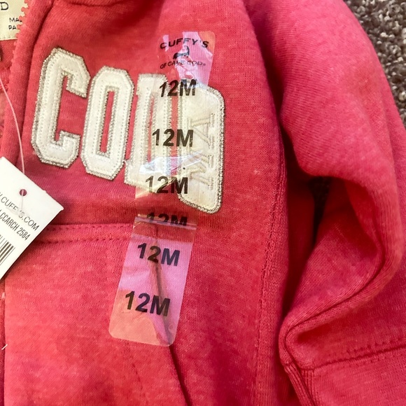 Cuffys Cape Cod Zip Up pink sweater 12 months - Picture 4 of 4